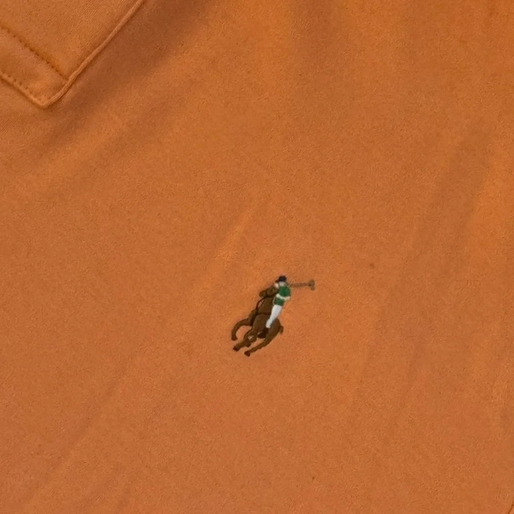 POLO RALPH LAUREN SIZE LARGE ORANGE SHORT SLEEVE  POLO SHIRT